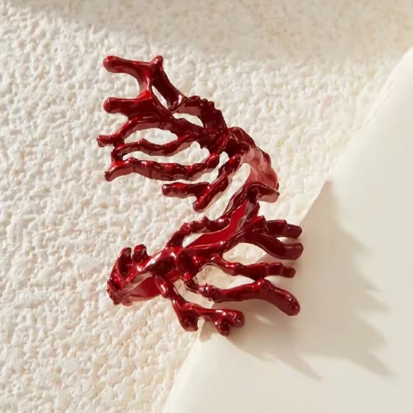 Red Coral Avangarde Ring - Picture 5 of 6